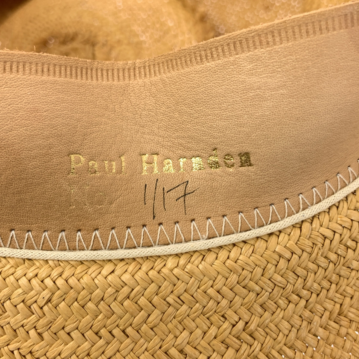 【美品】  Paul Harnden / ポールハーデン | pork pie hat / ポークパイハット 帽子 | 7 1/8 | beige /black | メンズ