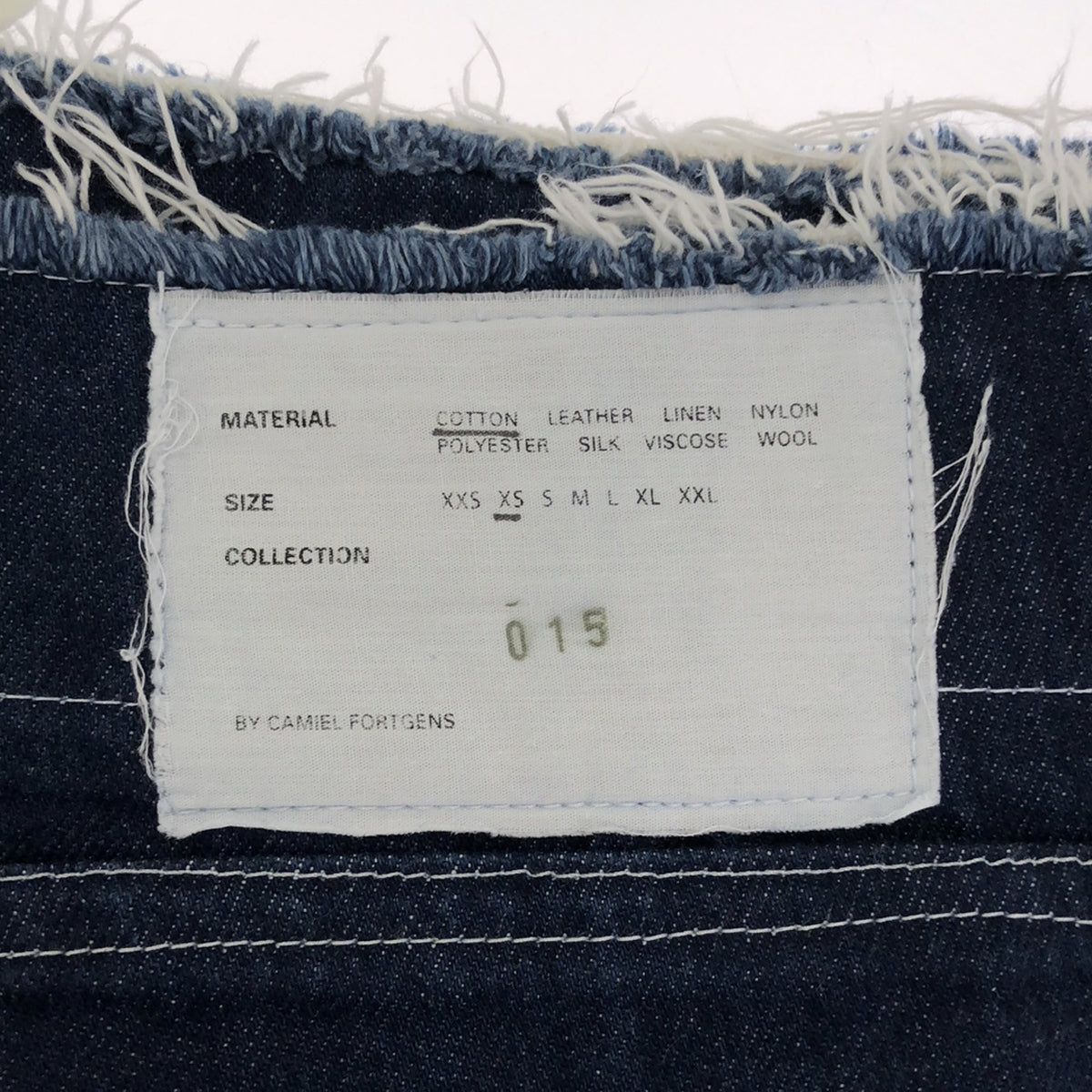 CAMIEL FORTGENS / 카미엘 포트 헨스 | 2023SS | NORMAL JEANS SELVEDGE DENIM 컷오프 세르빗치 데님 팬츠 | XS | 인디고 | 남성