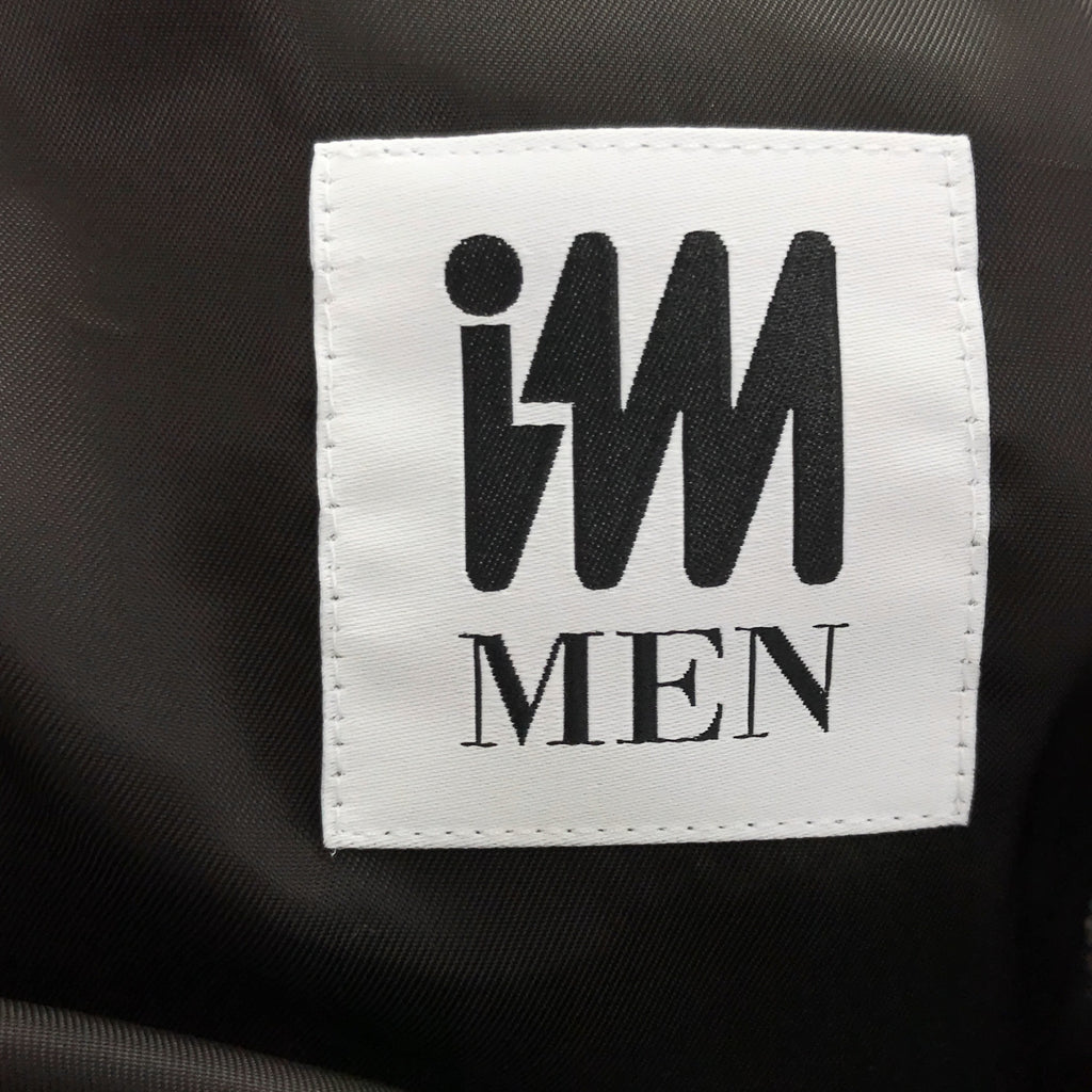 【미품】 IM MEN / 아이 멘 | 2022AW | ISSEY MIYAKE MELANGE TWEED 실크 코튼 울 멜란지 트위드 하이넥 코트 | 3 | 브라운 계열 | 남성