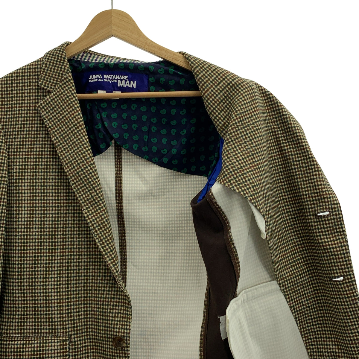 JUNYAWATANABE COMMEdesGARCONS MAN / 준야와타나베만 | 2010SS | 폴리에스터 엘보 패치 2B 테일러드 재킷 | XS | 브라운계 |