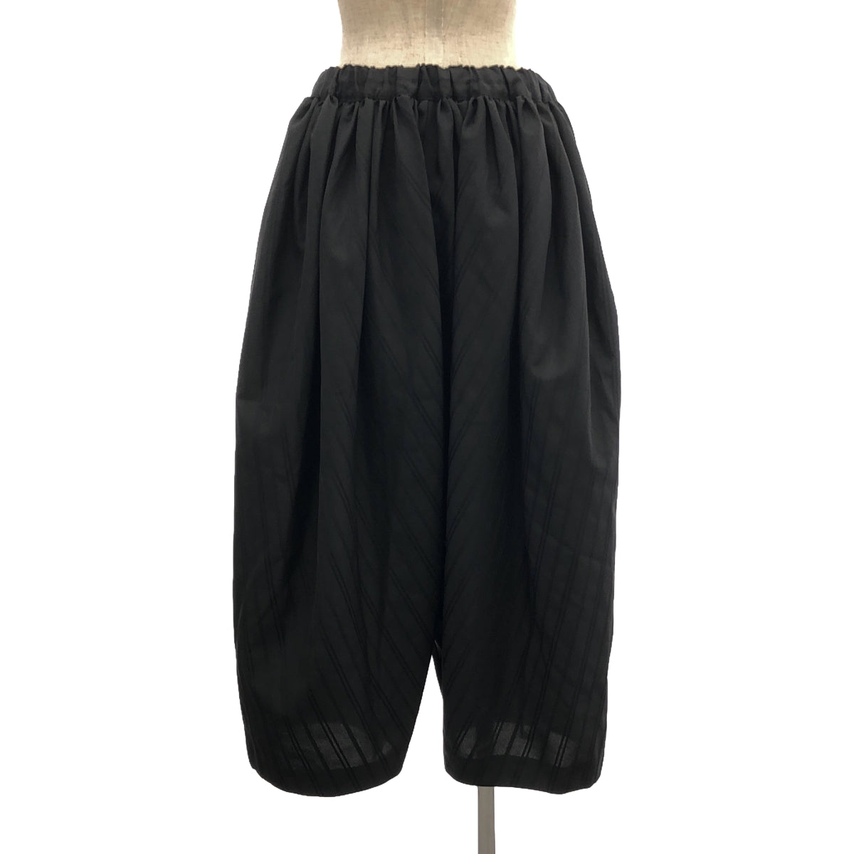 【미품】 COMME des GARCONS COMME des GARCONS / 콤콤 | 2024SS | 스트라이프 풍선 바지 | S | 블랙 | 여성