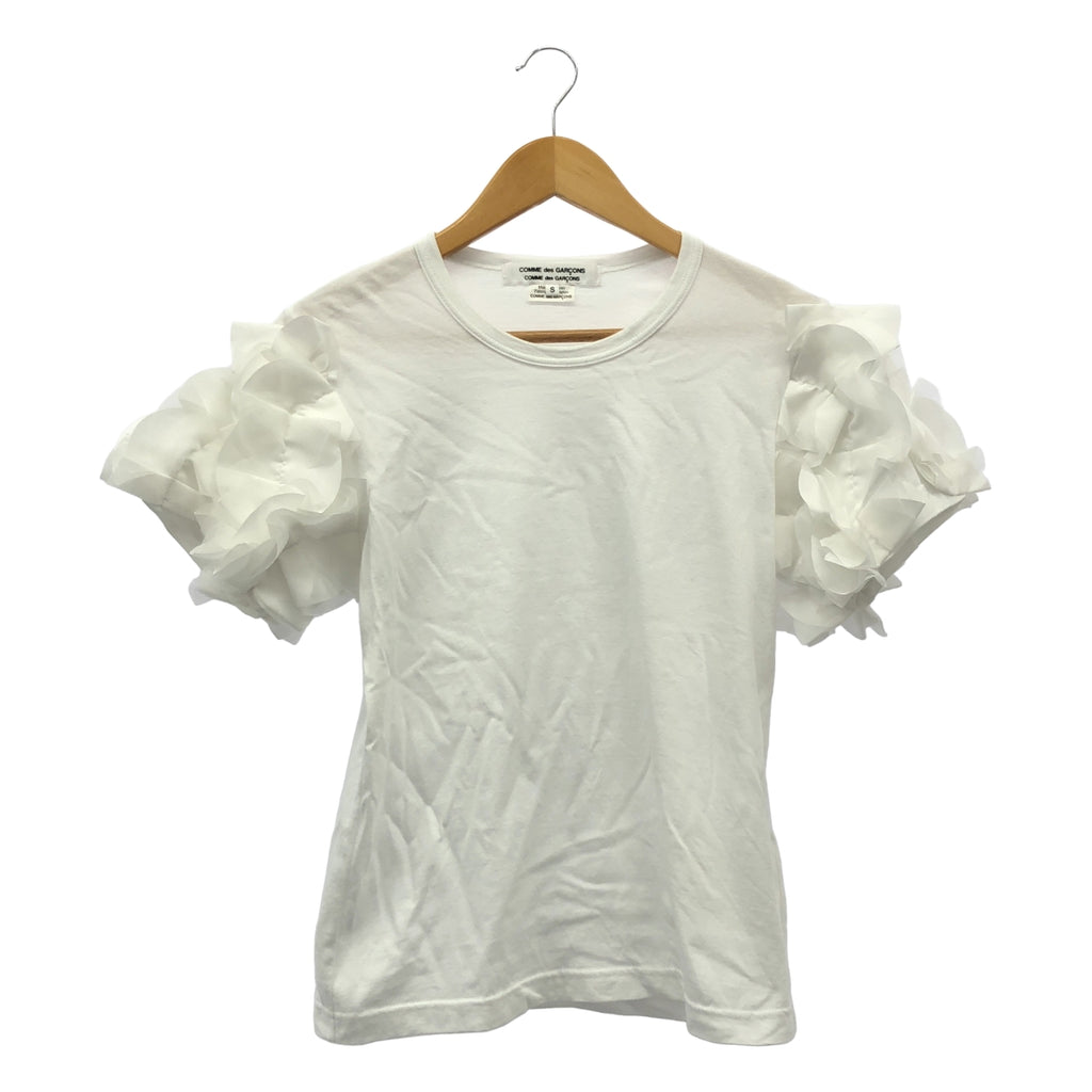 COMME des GARCONS | 2018 秋冬 | 荷葉邊袖圓領 T 卹 | S 碼 | 白色 | 女款