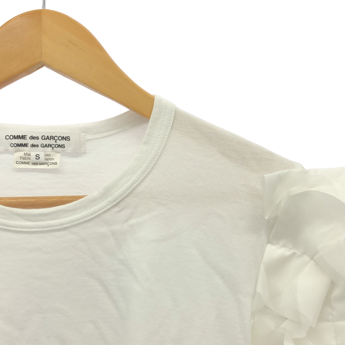 COMME des GARCONS COMME des GARCONS / コムコム | 2018AW | フリル装飾スリーブ クルーネック Tシャツ カットソー | S | レディース
