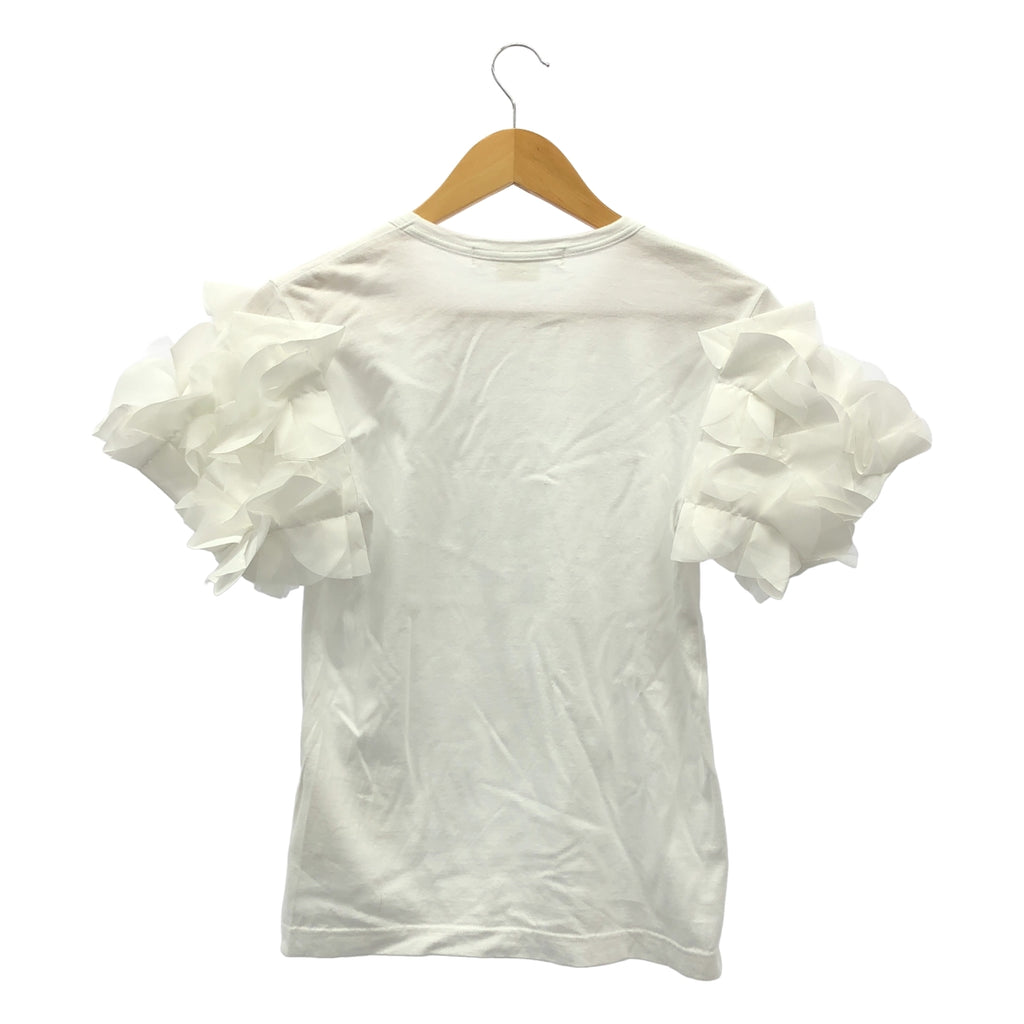 COMME des GARCONS | 2018 秋冬 | 荷葉邊袖圓領 T 卹 | S 碼 | 白色 | 女款