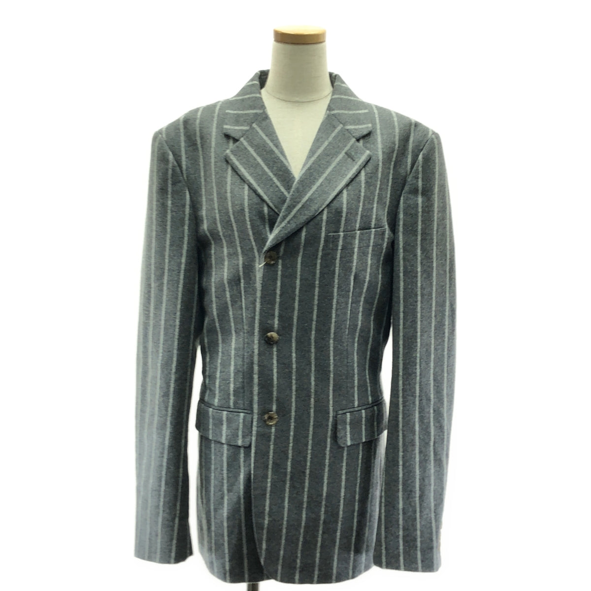 【미품】 COMME des GARCONS HOMME PLUS / 콤데 갤슨 옴프뤼스 | 2024AW | 울 테일러드 오버 재킷 / 총 안감 | L | 그레이 | 남성