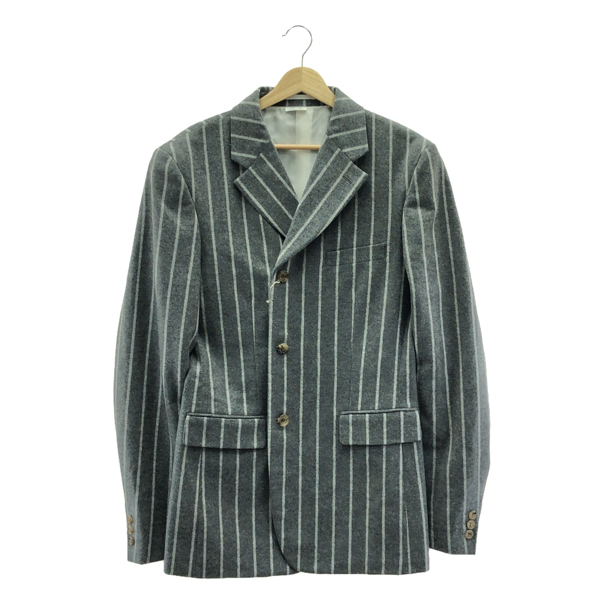 【美品】  COMME des GARCONS HOMME PLUS / コムデギャルソンオムプリュス | 2024AW | ウール テーラード オーバー ジャケット / 総裏地 | L | グレー | メンズ