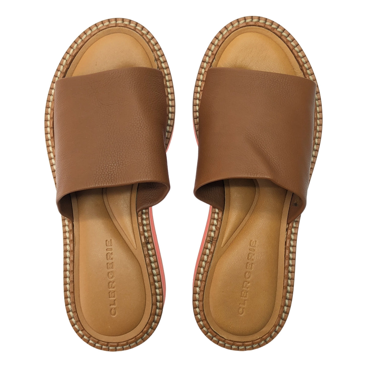 【미품】 Clergerie Paris / 크레주리 | 가죽 플랫폼 샌들 | 37 | 브라운 | 여성