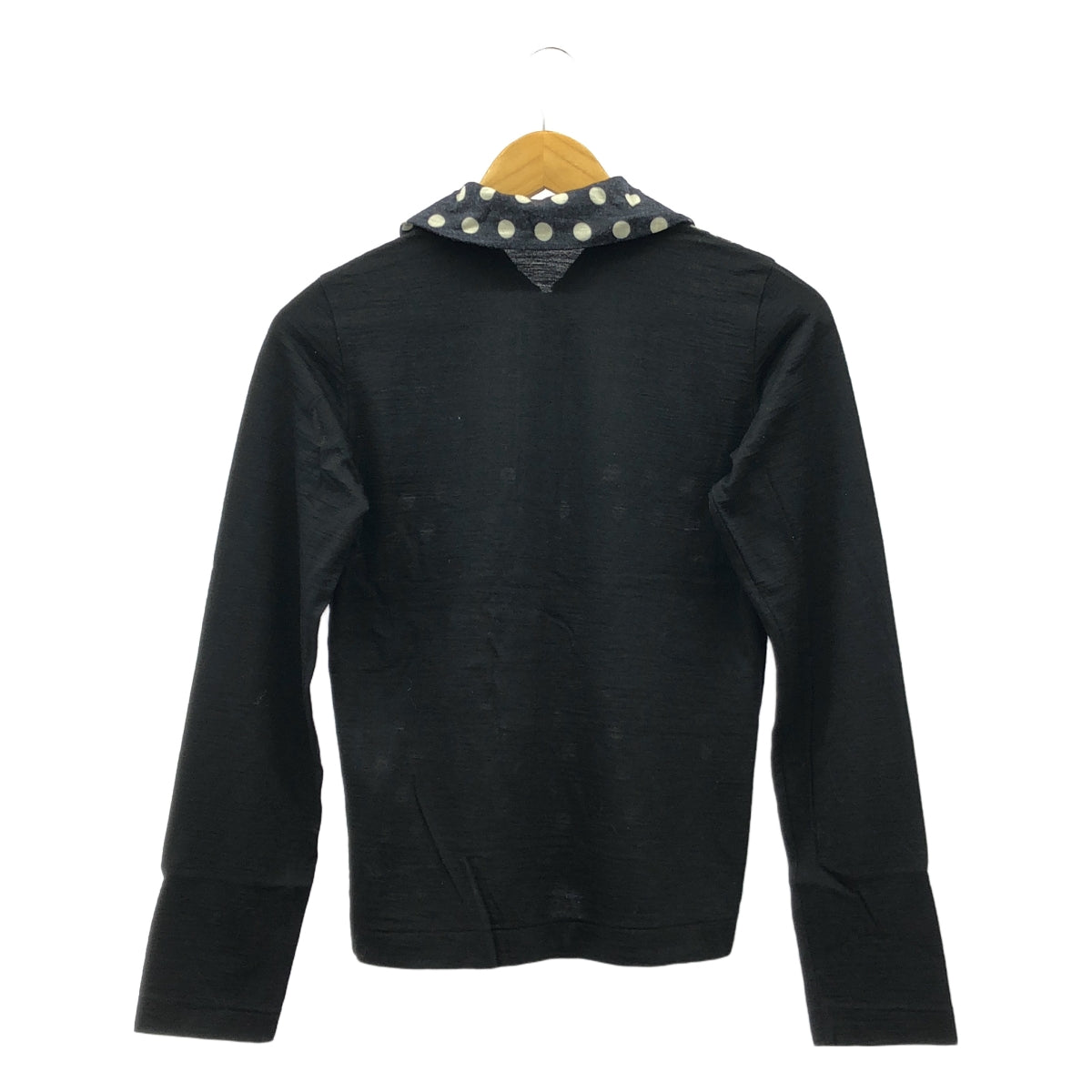 tricot COMME des GARCONS / 트리코콤 데 갤슨 | 2009AW | 도트 치조 격자 라운드 컬러 가디건 | 네이비/화이트/블랙 | 여성