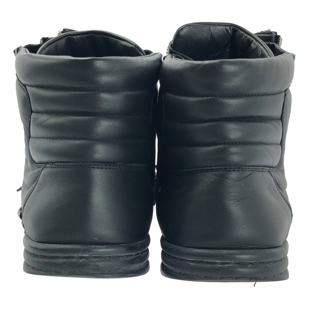 CHANEL / シャネル | ココマーク サイドジップ レザー レースアップスニーカー | 42 |