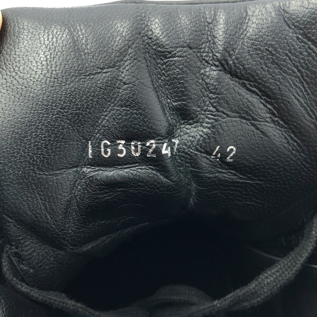 CHANEL / シャネル | ココマーク サイドジップ レザー レースアップスニーカー | 42 |