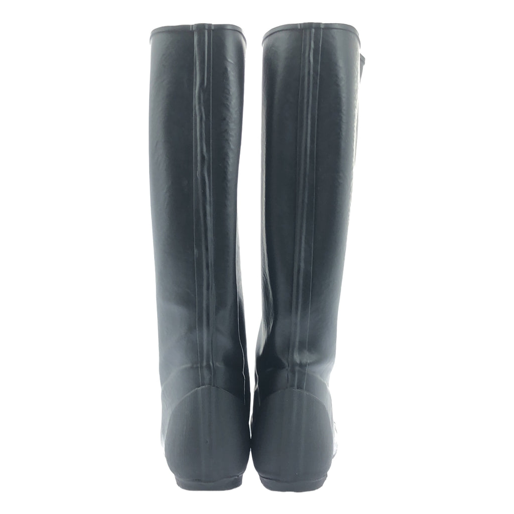 Yohji Yamamoto FEMME / ヨウジヤマモトファム | ロゴ ラバー ロング レインブーツ | 7 | ブラック | レディース