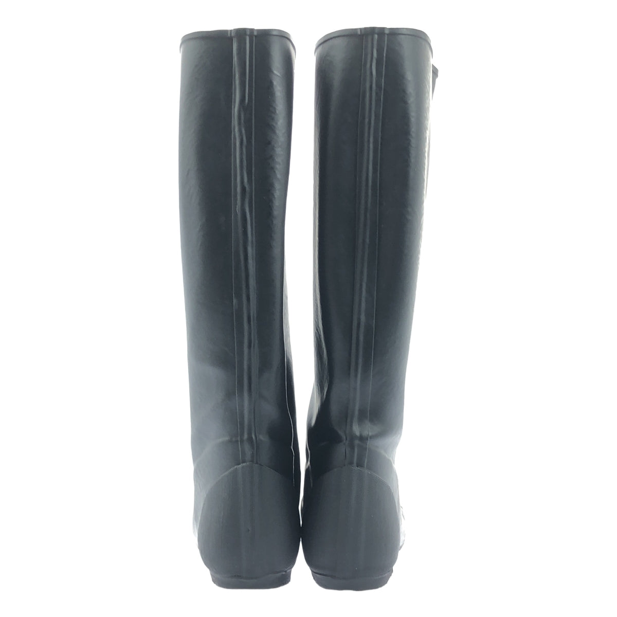 Yohji Yamamoto FEMME / ヨウジヤマモトファム | ロゴ ラバー ロング レインブーツ | 7 | ブラック | レディース