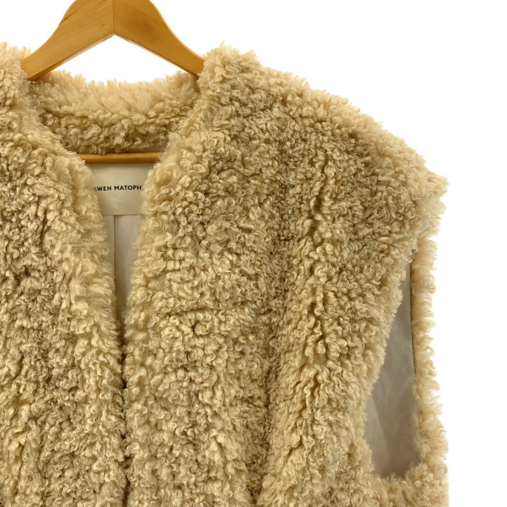 【美品】  AEWEN MATOPH / イウエンマトフ | フェイクファー ベスト | F | ベージュ | レディース