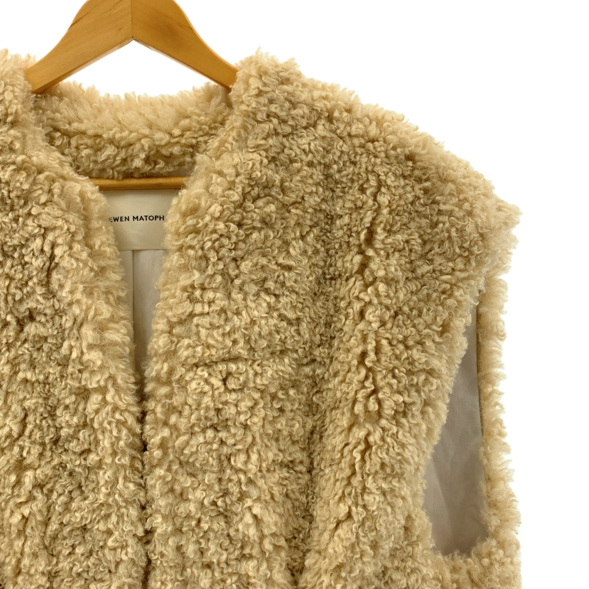 【美品】  AEWEN MATOPH / イウエンマトフ | フェイクファー ベスト | F | ベージュ | レディース