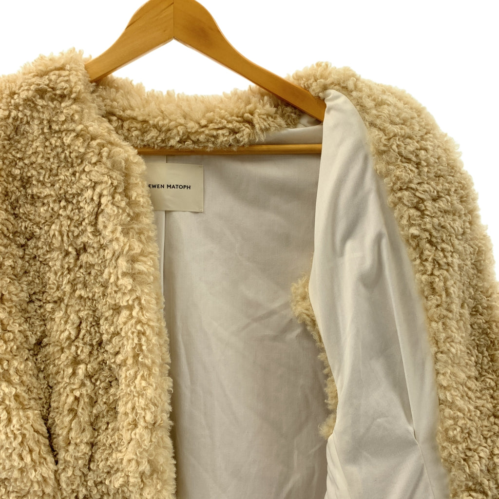 【美品】  AEWEN MATOPH / イウエンマトフ | フェイクファー ベスト | F | ベージュ | レディース