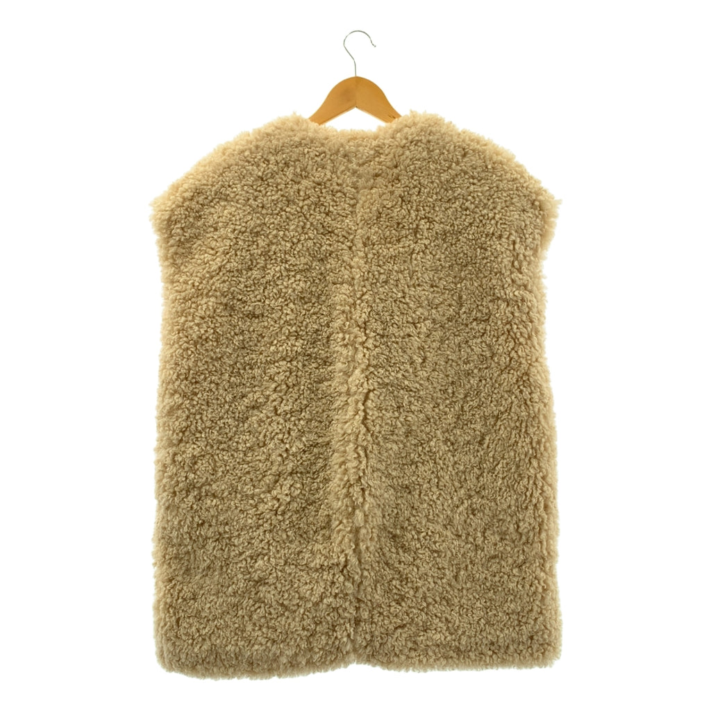 【美品】  AEWEN MATOPH / イウエンマトフ | フェイクファー ベスト | F | ベージュ | レディース