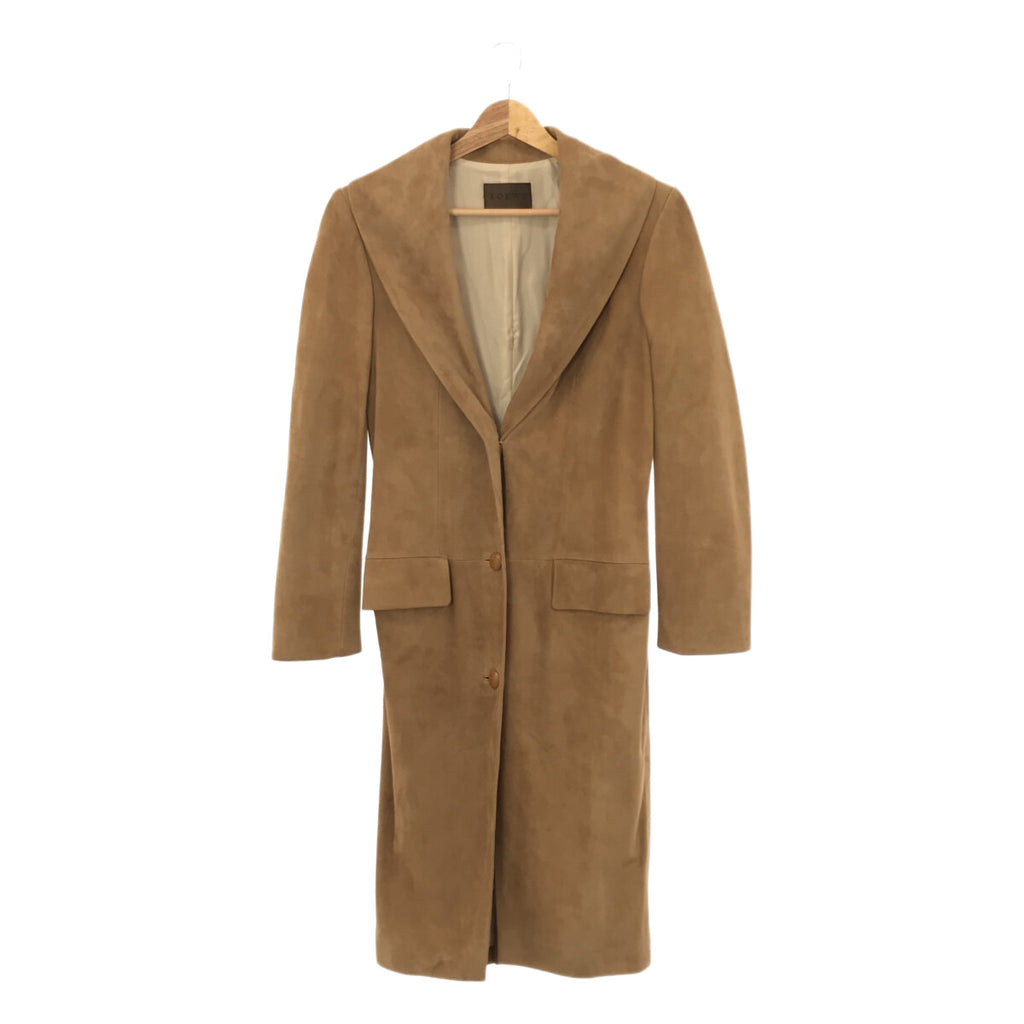 LOEWE / ロエベ | スエードチェスターコート | 38 | ライトブラウン | レディース
