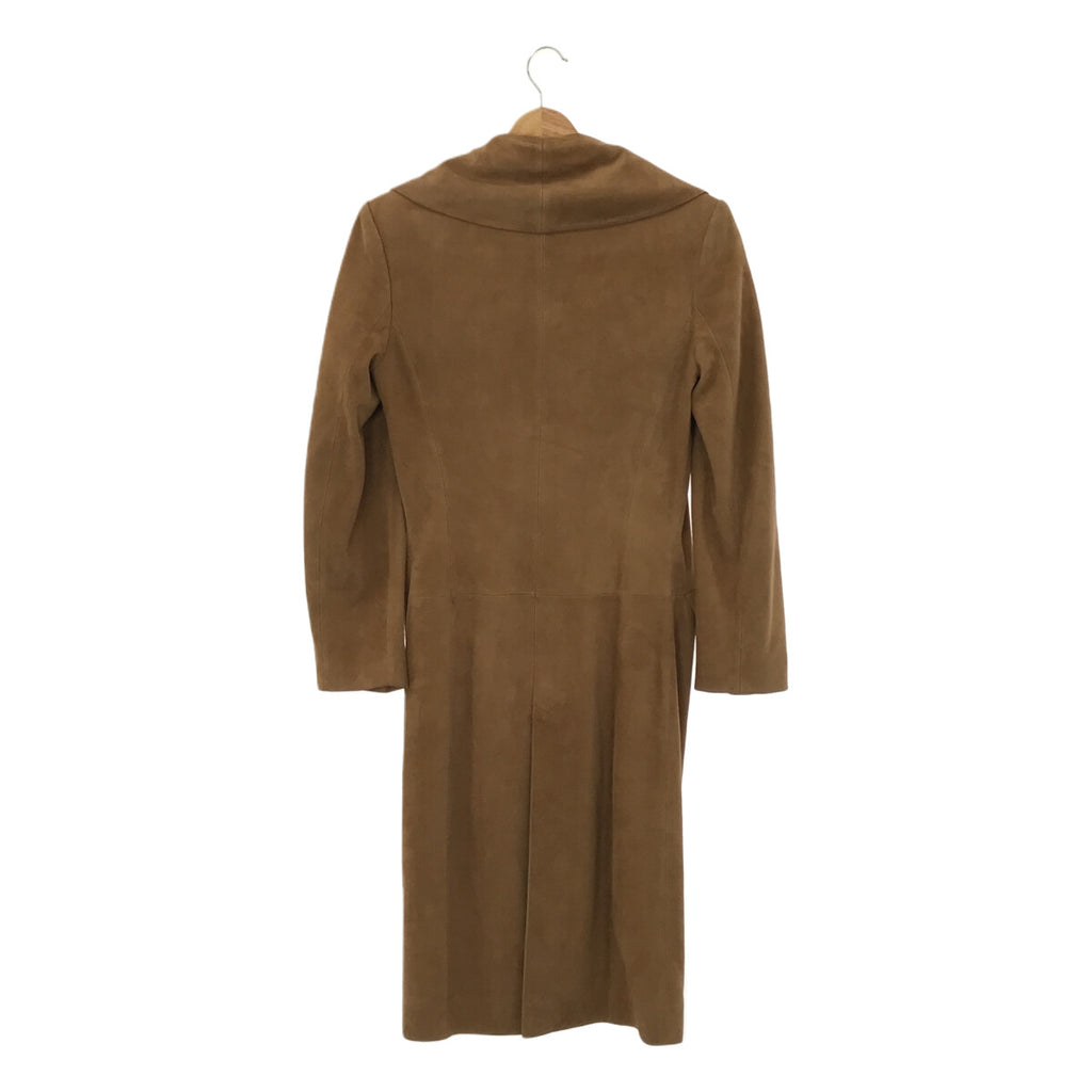 LOEWE / ロエベ | スエードチェスターコート | 38 | ライトブラウン | レディース