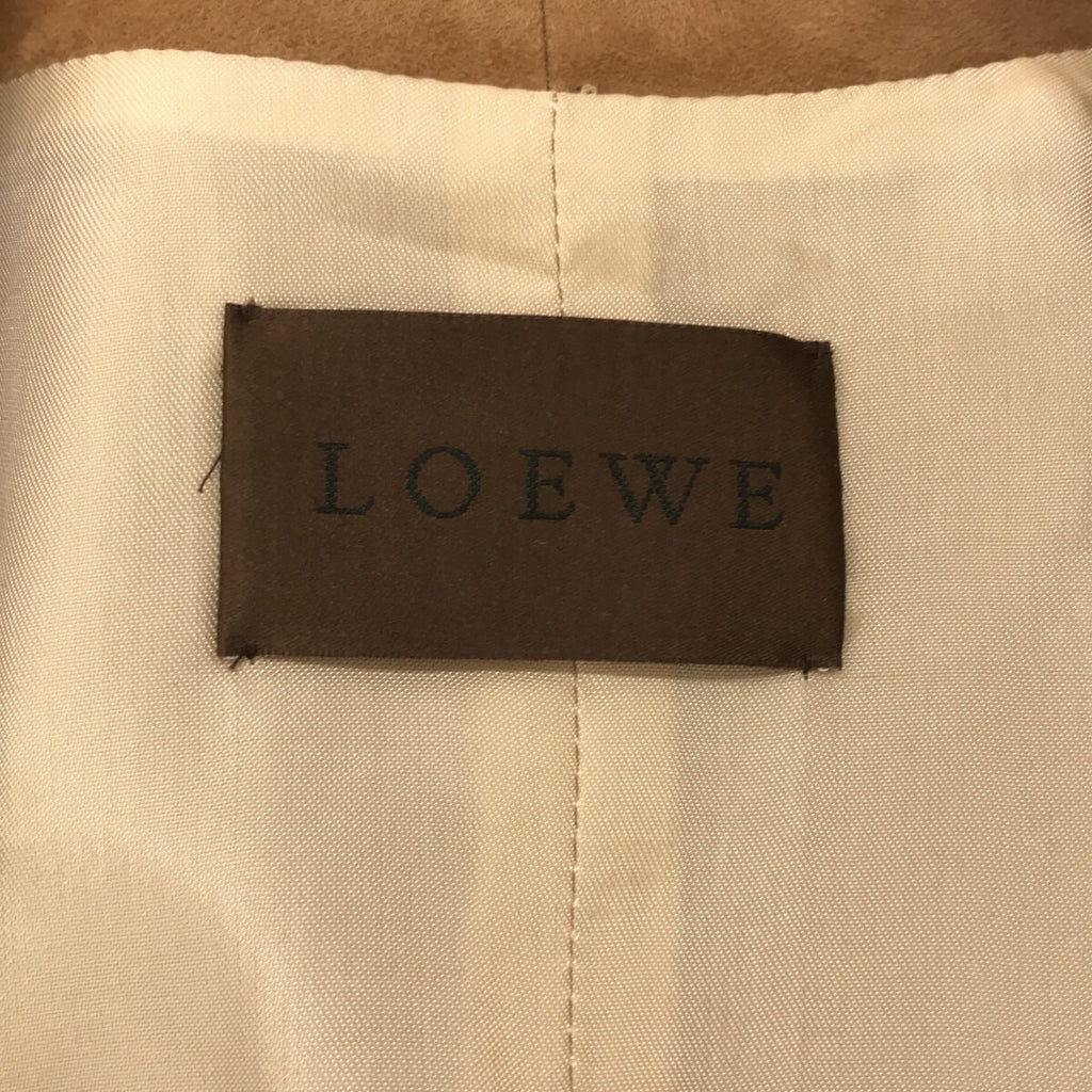 LOEWE / ロエベ | スエードチェスターコート | 38 | ライトブラウン | レディース