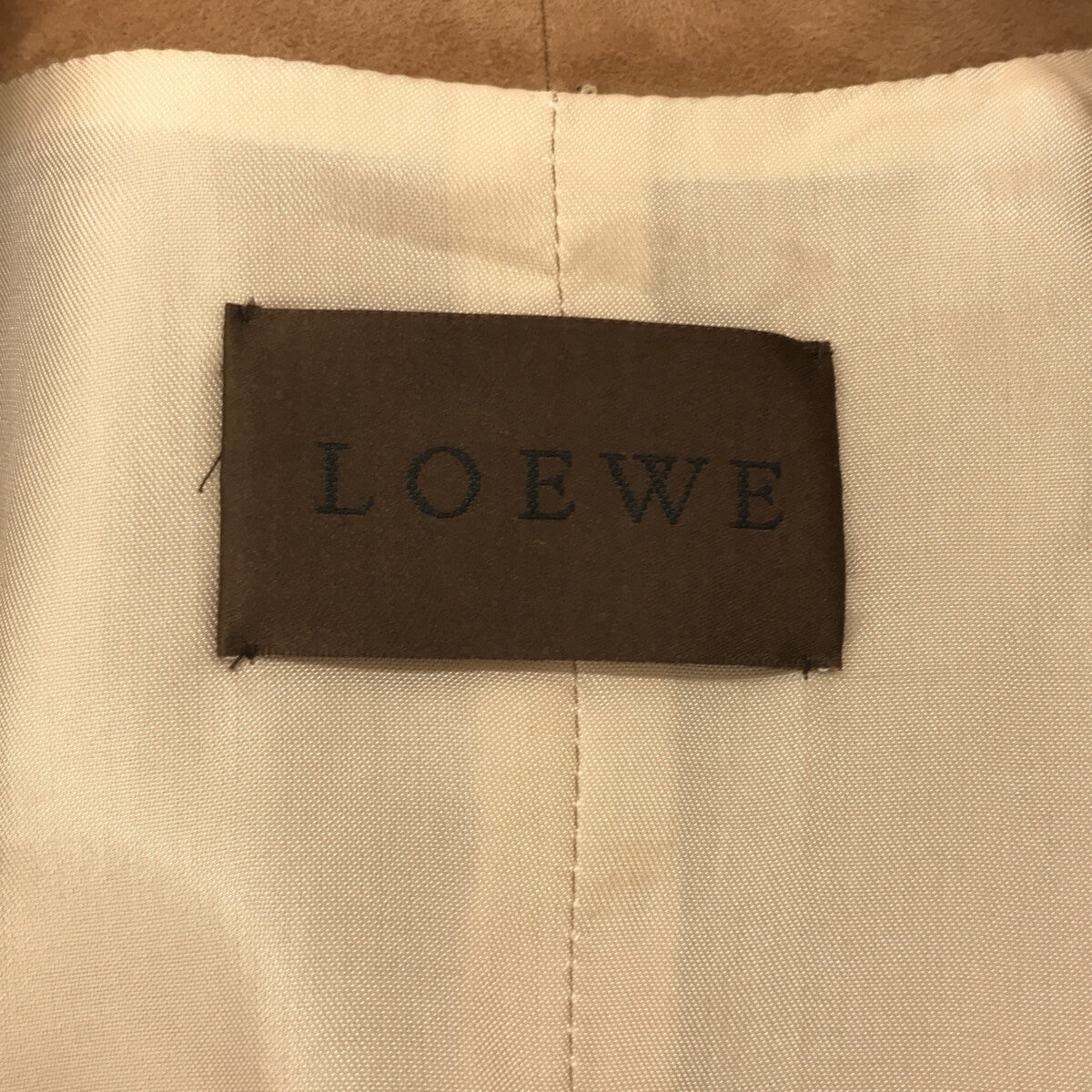 LOEWE / ロエベ | スエードチェスターコート | 38 | ライトブラウン | レディース