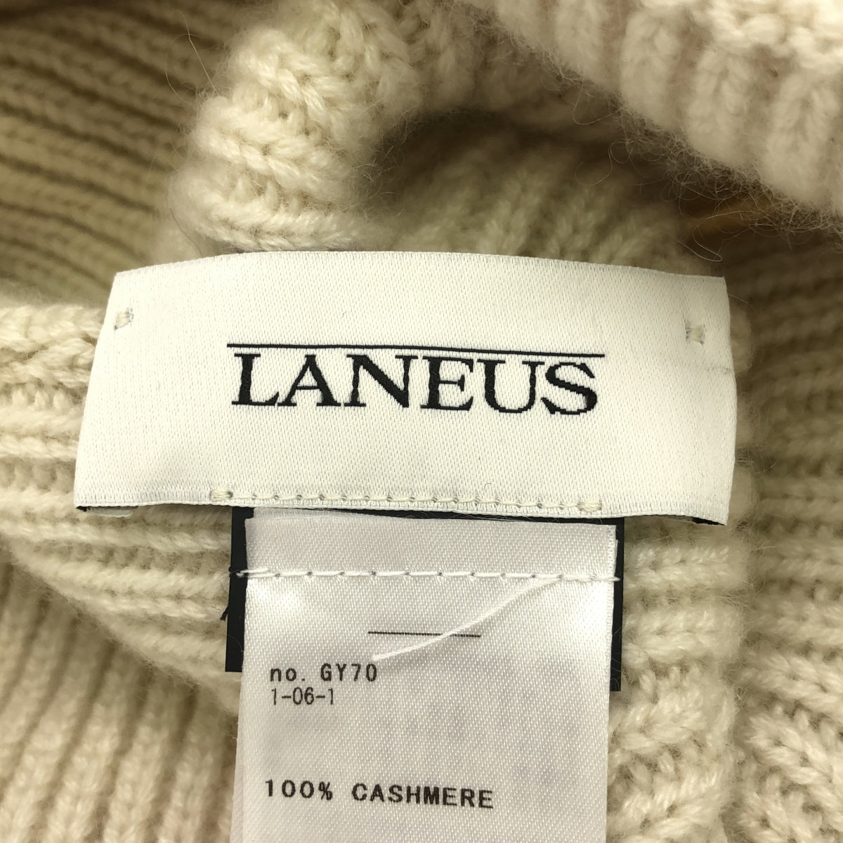 [品相良好] L'Appartement | 2024AW | [LANEUS] BEANIE / 100% 羊絨 / 羊絨針織帽 | F | 白色 | 女款