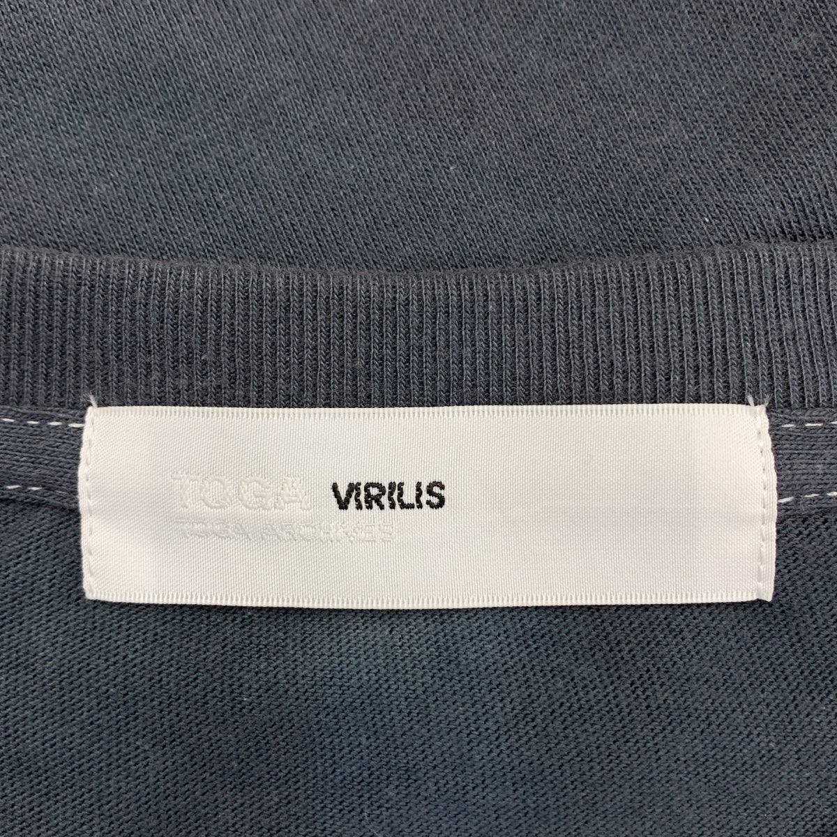 TOGA VIRILIS  / トーガビリリース | GARMENT DYE L/S ロングスリーブ カットソー | 48 | ブラック/ブルー系 | メンズ