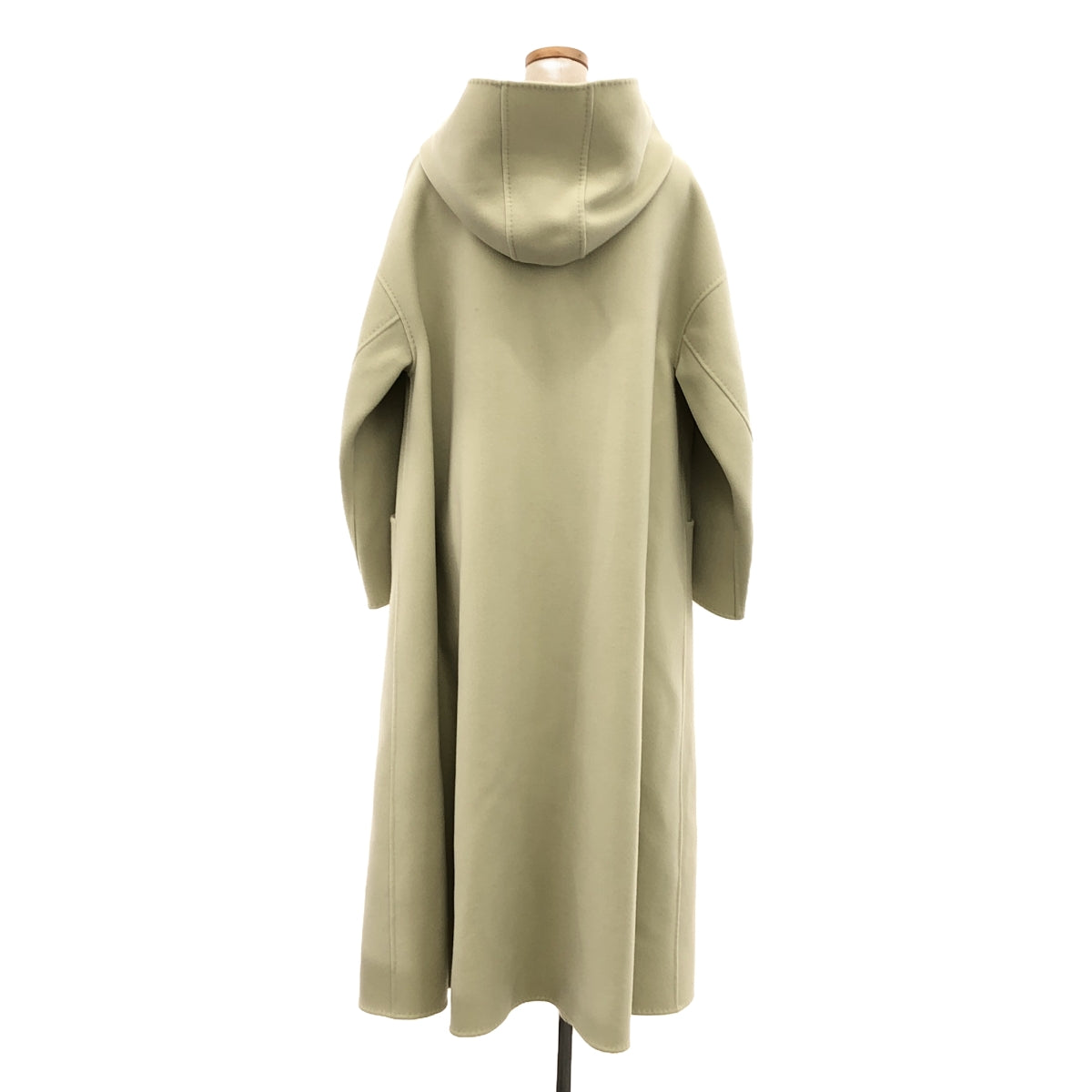 [Good Condition] ebure / Ebur | × Ron Herman Wool Luxe Melton Hooded Coat | S | Ivory | Women's