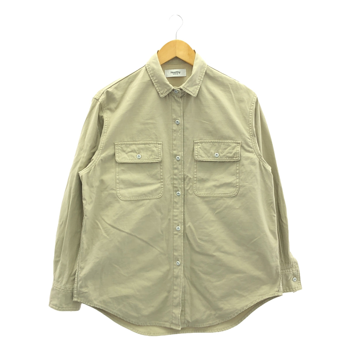 Healthy DENIM | 2024SS | Kidney B. Back Satin Military Shirt | 1 | Women's