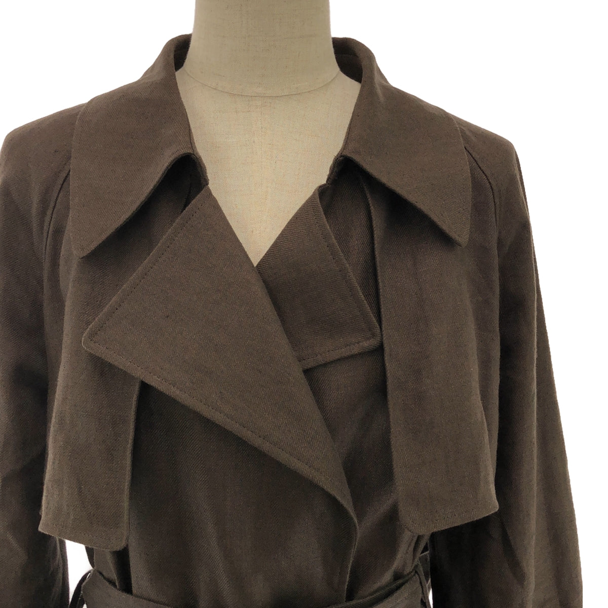 Deuxieme Classe / Deuxieme Classe | Linen Trench Coat | F | Dark Brown | Women's