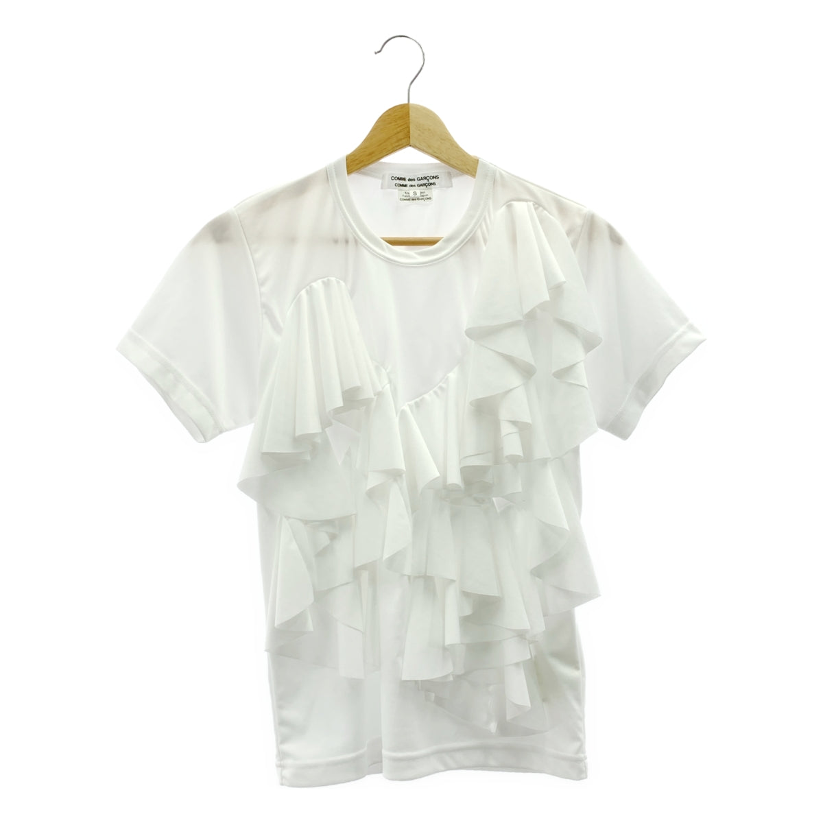 COMME des GARCONS COMME des GARCONS / 콤콤 | 2023SS | 폴리에스테르 프릴 T셔츠 | S |
