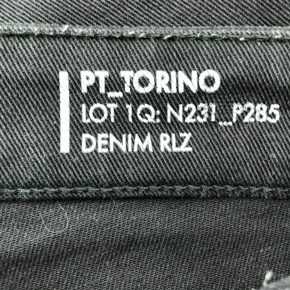 PT TORINO / 피티토리노 | REGGAE / 가죽 패치 블랙 데님 팬츠 | 34 | 남성