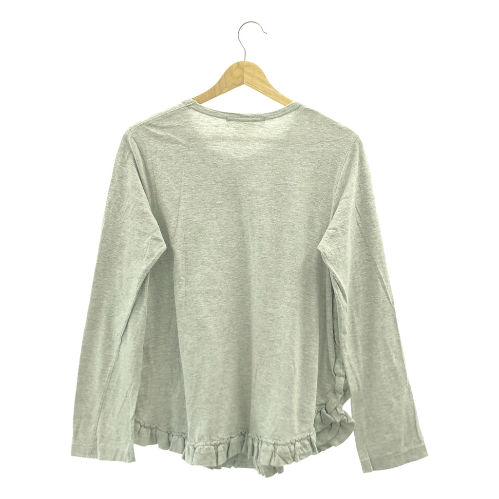 COMME des GARCONS COMME des GARCONS / コムコム | 2016AW | コットン フリル ロングスリーブ カットソー | M | グレー | レディース