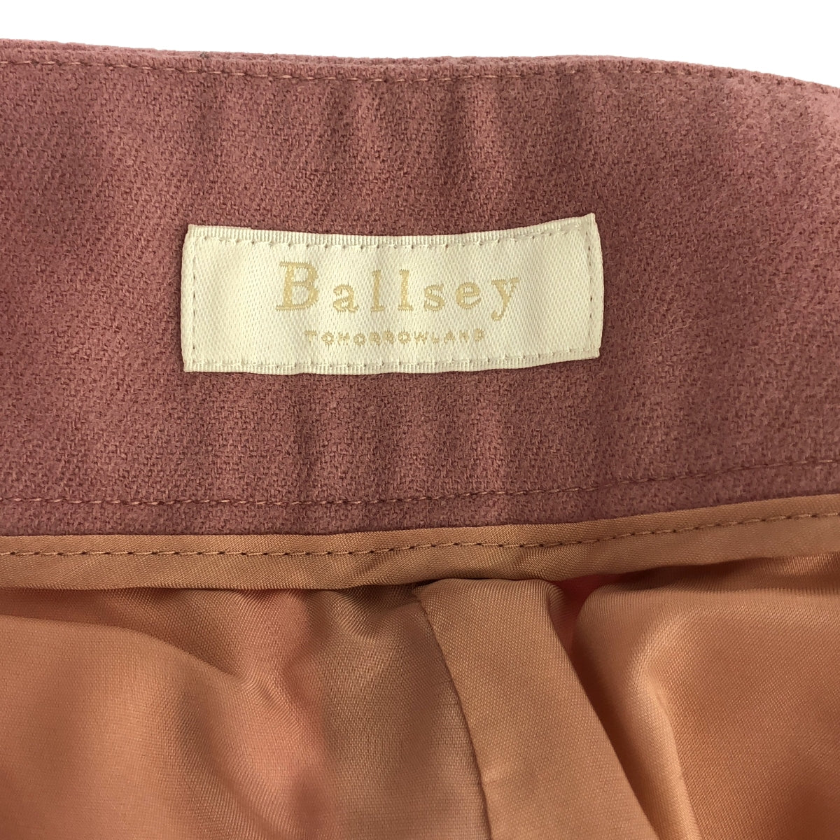 Tomorrowland BALLSEY / トゥモローランドボールジー | サイドジップ タックパンツ / 総裏地 | 34 | ピンク | レディース