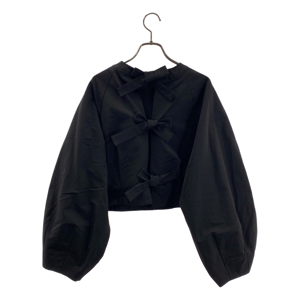 【成色極佳】LOHEN | 棉尼龍混紡打結兩用襯衫 | F碼 | 黑色 | 女款