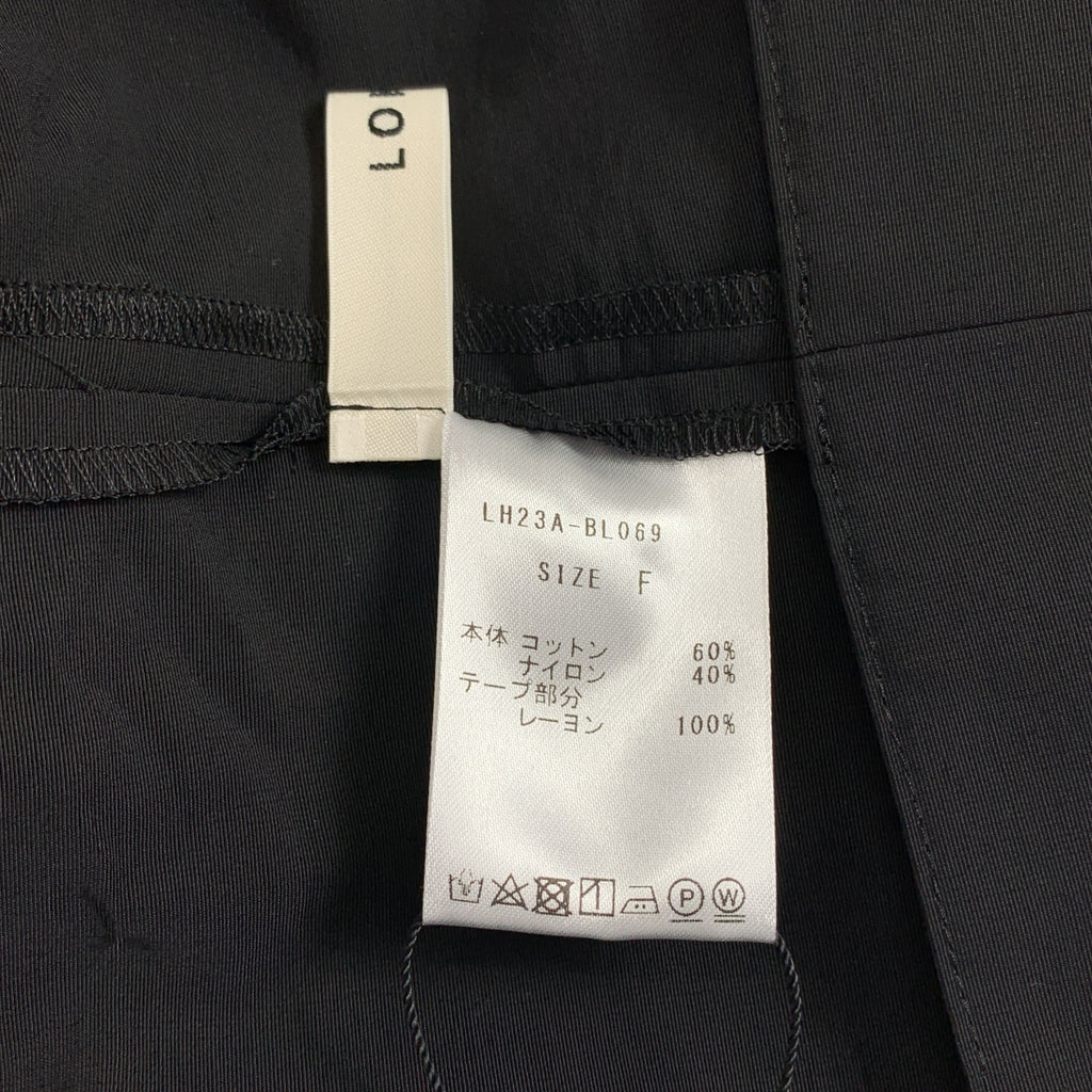 【成色極佳】LOHEN | 棉尼龍混紡打結兩用襯衫 | F碼 | 黑色 | 女款