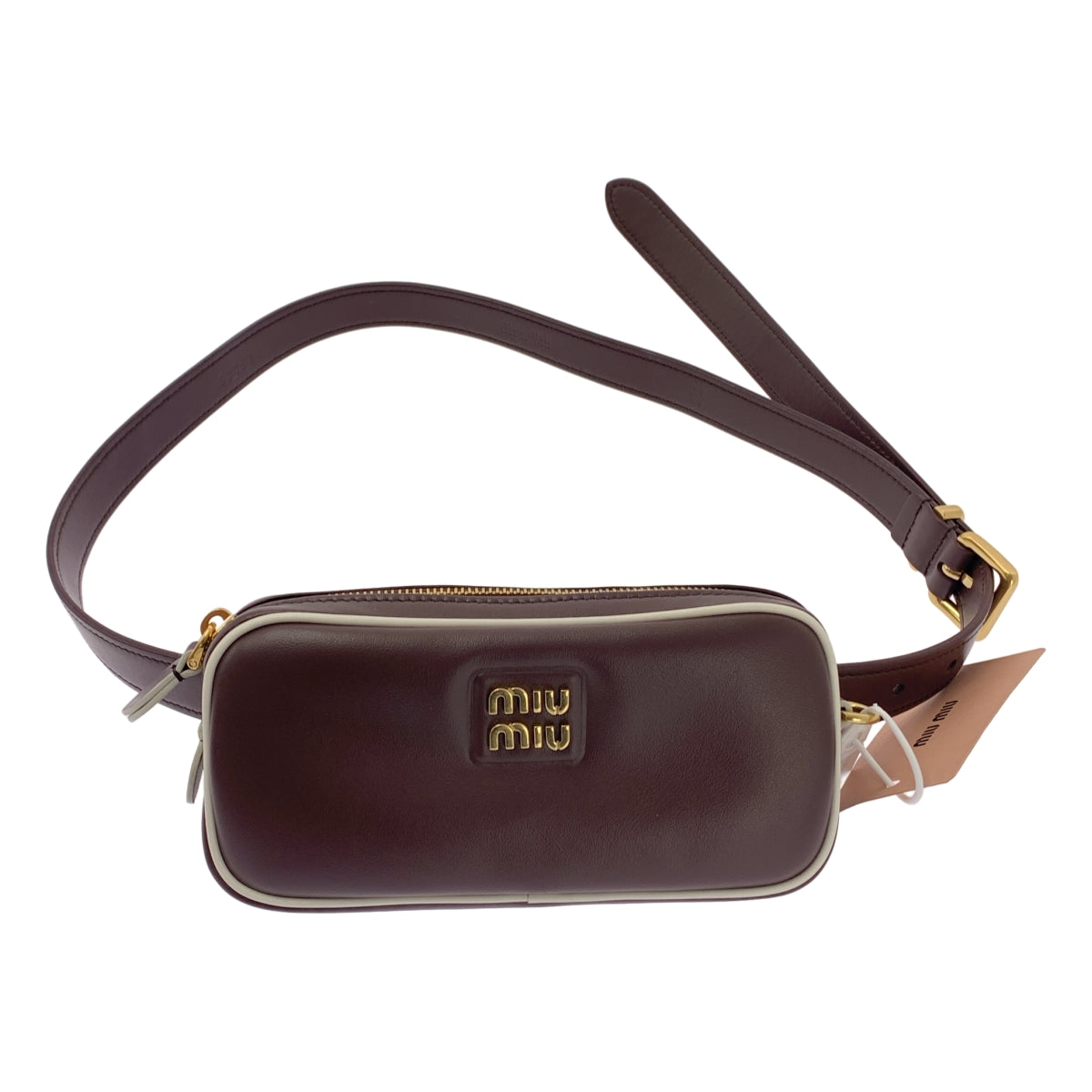 miu miu / 뮤 뮤 | SOFTY PIPING 가죽 벨트 가방 |