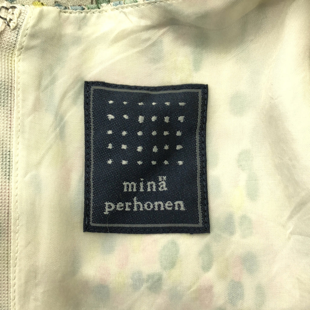 mina perhonen / 미나펠호넨 | jelly beans 총무늬 프린트 민소매 원피스 | 36 |