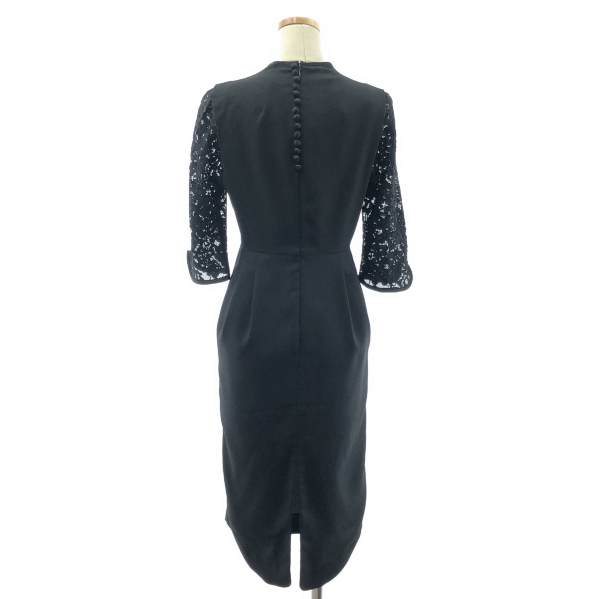 Mame Kurogouchi / マメクロゴウチ | Lace Sleeve Dress 袖 レース ドレス ワンピース | 1 | ブラック | レディース