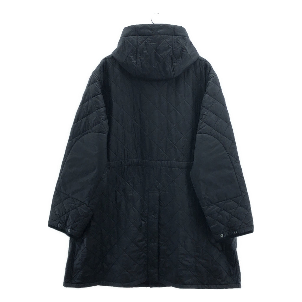 【美品】  Barbour / バブアー | Heritage + / ヘリテージ プラス キルティング フード コート | L | ブラック | メンズ