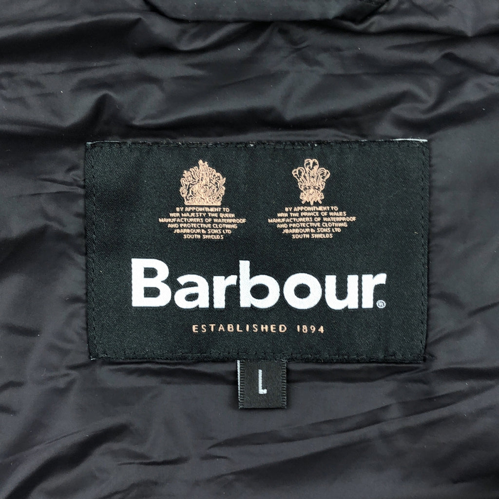 【美品】  Barbour / バブアー | Heritage + / ヘリテージ プラス キルティング フード コート | L | ブラック | メンズ