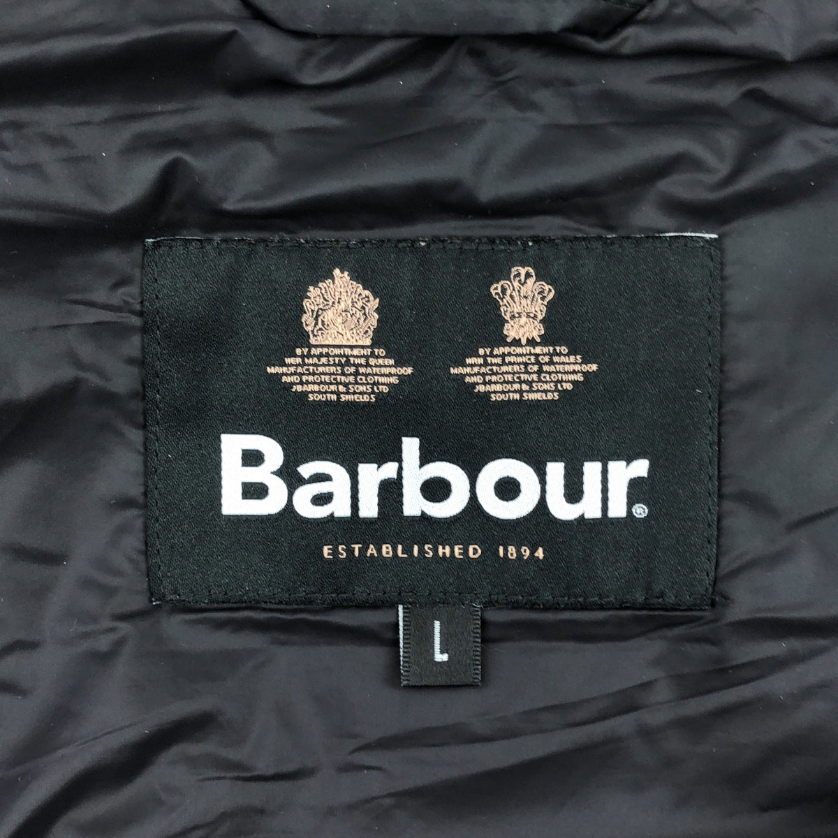 [狀況良好] Barbour Heritage + 絎縫連帽大衣 | L | 黑色 | 男款