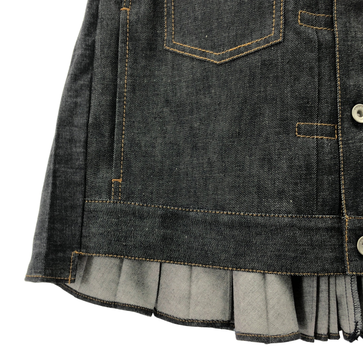 【美品】 sacai / サカイ | 2024SS | Denim Camisole Shirt 後褶邊無袖上衣 | 1 | 靛藍 | 女士