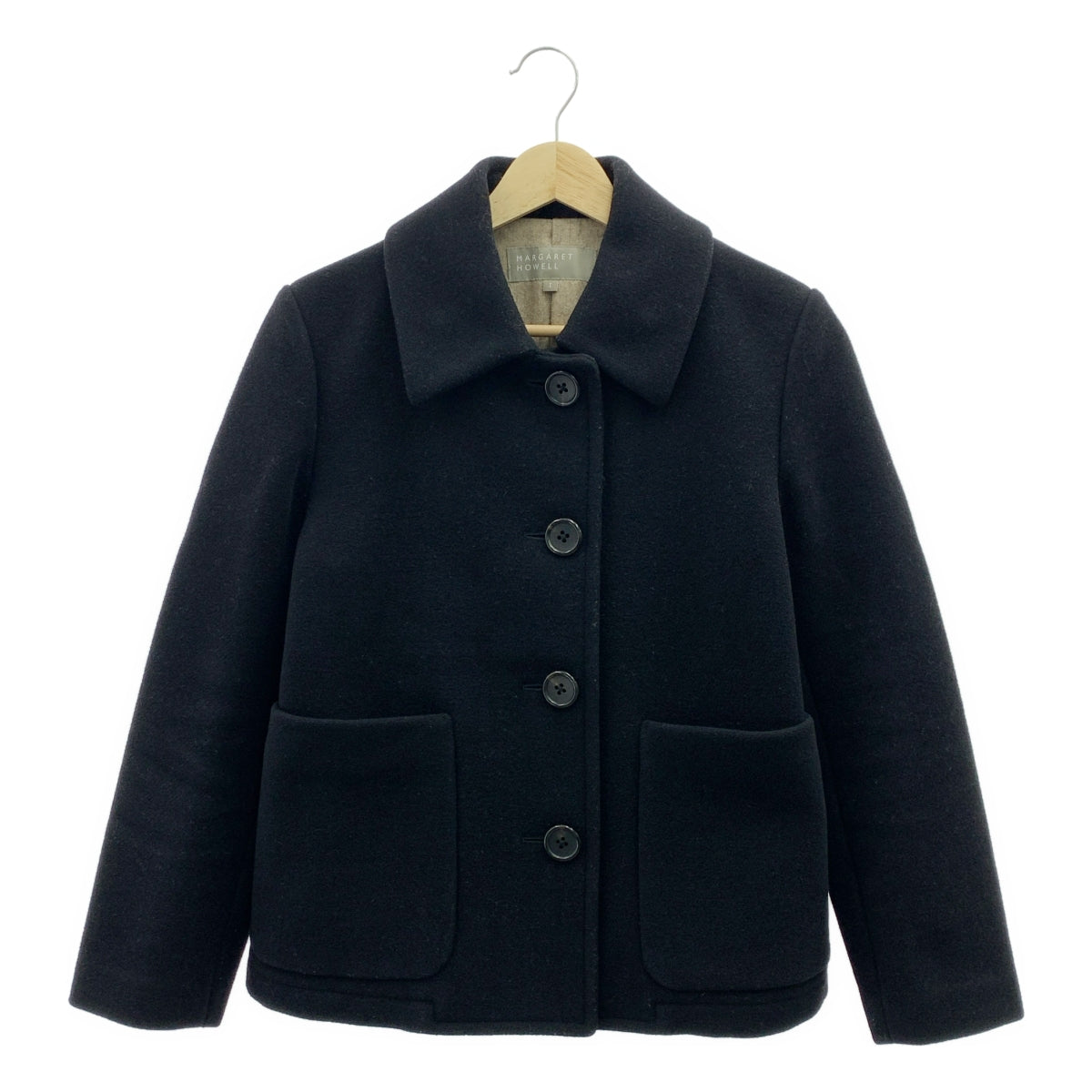 MARGARET HOWELL / マーガレットハウエル | ウールメルトン ショートコート ジャケット | 1 | レディース