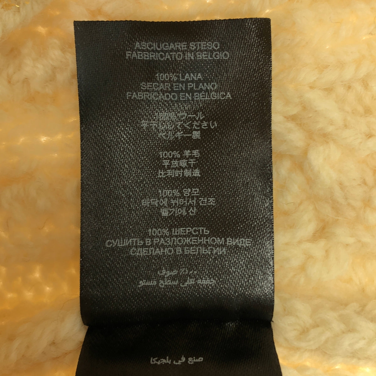 DRIES VAN NOTEN / 드리스 반 노텐 | 2022AW | 호일 프린트 울 알란 크루 넥 니트 | S | 남성