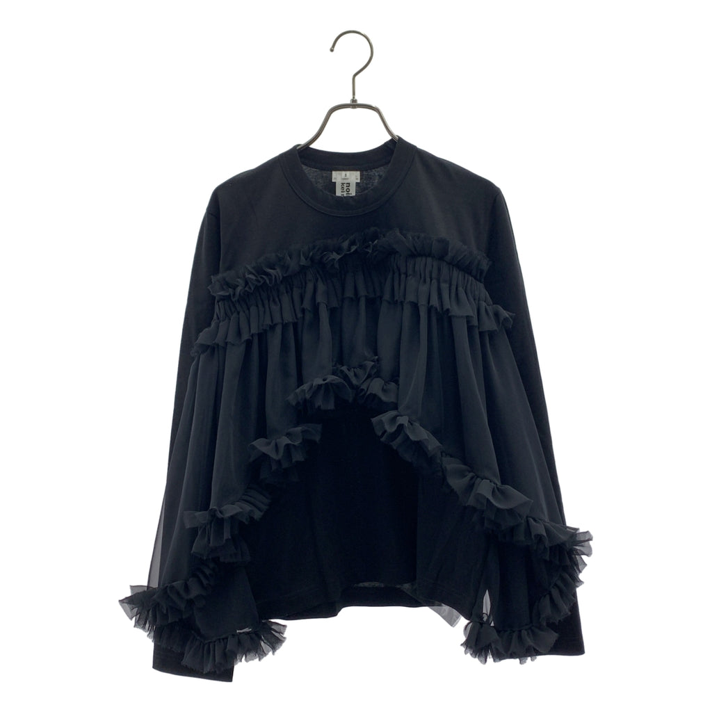 noir kei ninomiya | 2026春夏 | 薄紗褶皺圓領上衣 | S碼 | 女款
