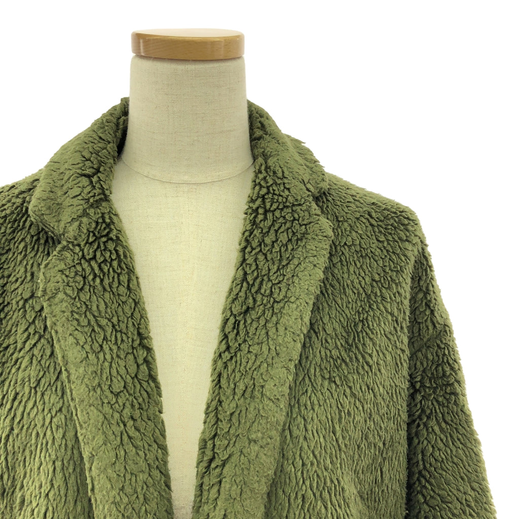 REYC / リック | FUR LONG COAT ボア ロング コート | 34 | オリーブ | レディース