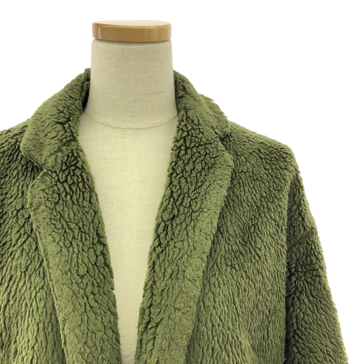 REYC / リック | FUR LONG COAT ボア ロング コート | 34 | オリーブ | レディース