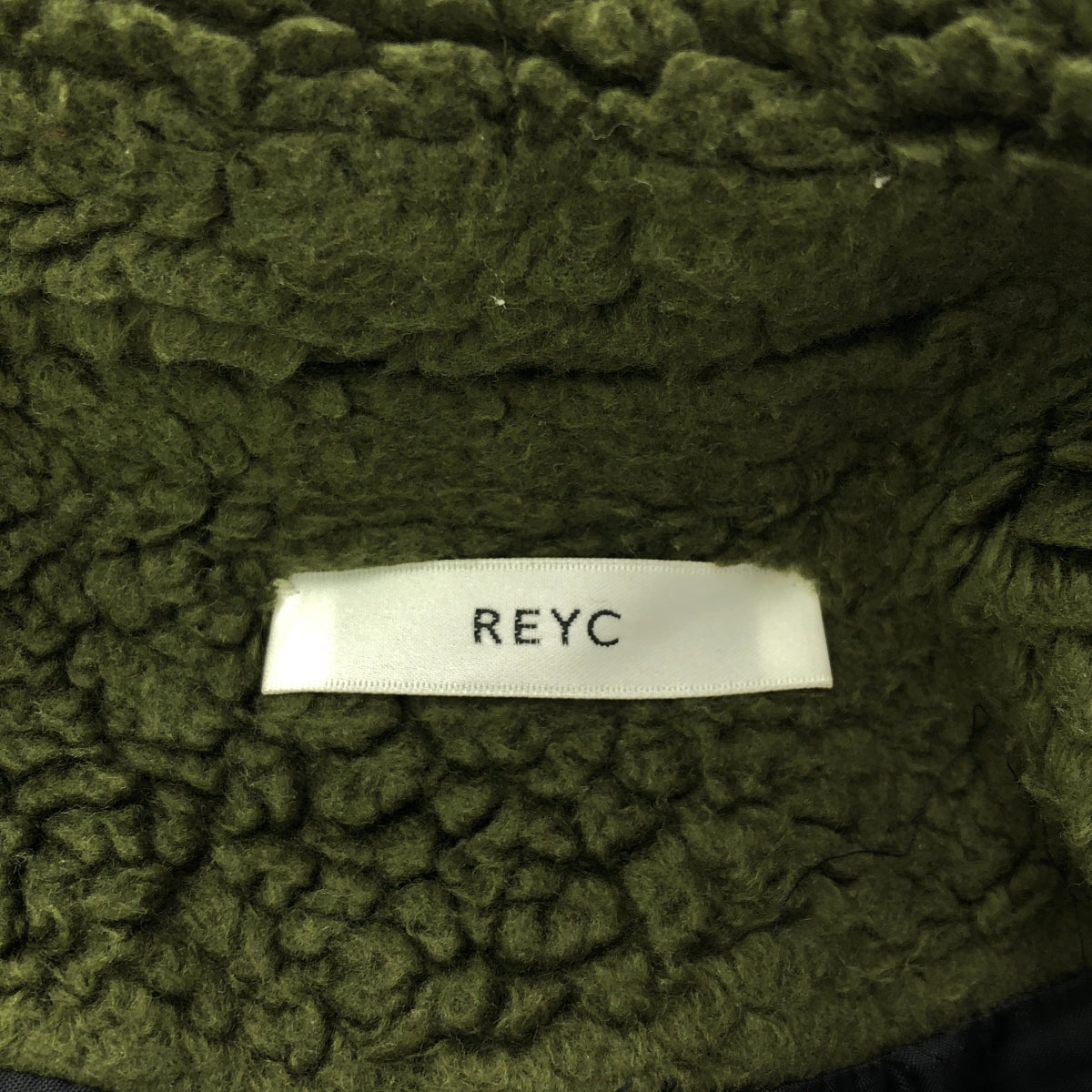 REYC / リック | FUR LONG COAT ボア ロング コート | 34 | オリーブ | レディース