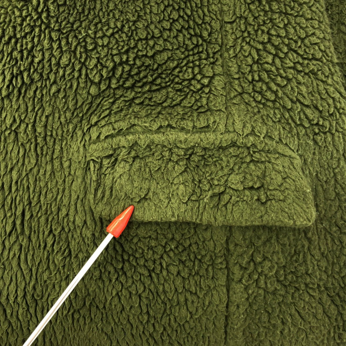 REYC / リック | FUR LONG COAT ボア ロング コート | 34 | オリーブ | レディース