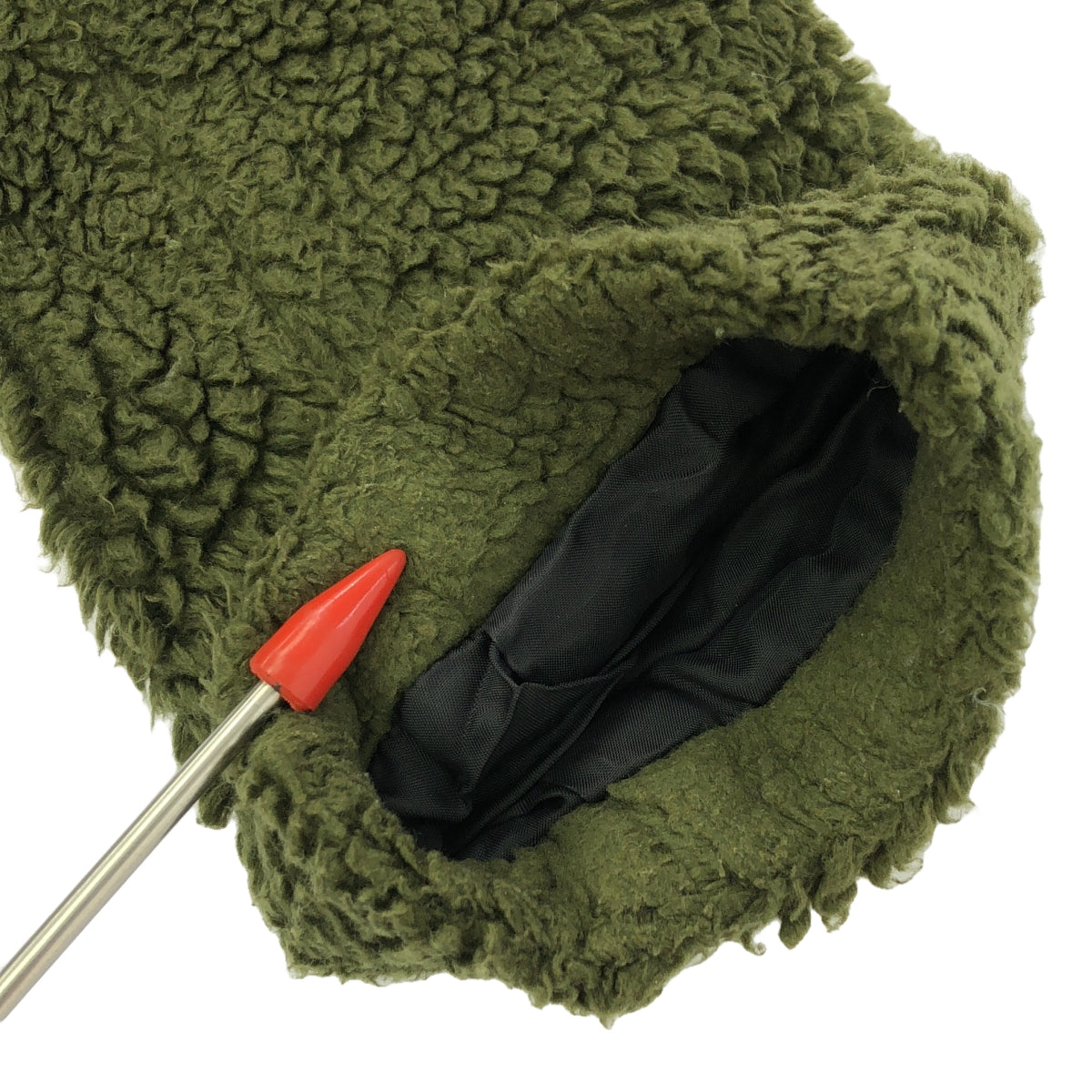 REYC / リック | FUR LONG COAT ボア ロング コート | 34 | オリーブ | レディース